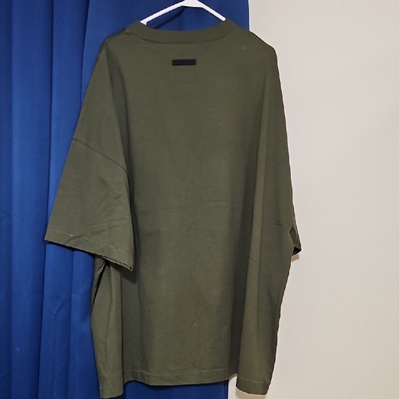 Fear of God Essentials Olive Short Sleeve Logo Tee - Picture 5 of 7
